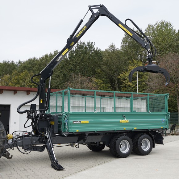 TDK 130 Niederbau mit Laubaufsatz Kran OL 7000 SG